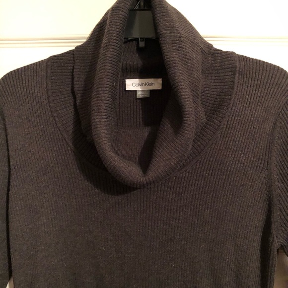 Calvin Klein XL Sweater Dress Cowl Neck Knit - Picture 4 of 4